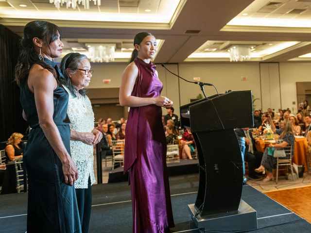 Madeleine Coffee speaks at dream gala