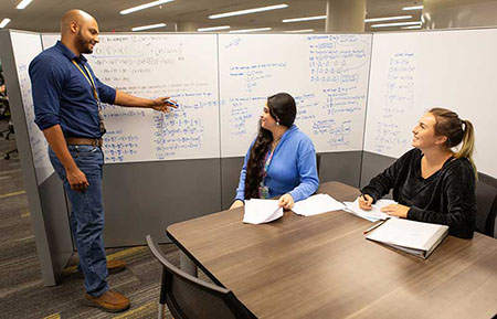 Students in the Academic Success Center Studying