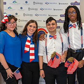 Student volunteers as ushers for the concert