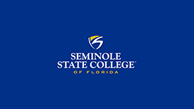 Seminole State College of Florida Logo on a dark blue background