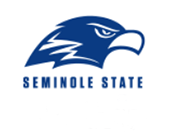 Seminole State Athletics bird logo in blue on a white background