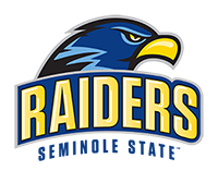 Raiders Seminole State bird logo on a white background.