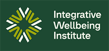 Integrative Health and Wellbeing Institute company logo on a dark green background