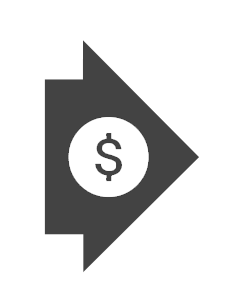 Arrow with a Dollar Sign in the middle