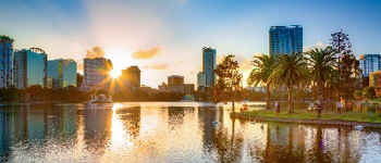 Downtown Orlando around Lake Eola