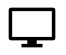 Silhouette of a desktop computer monitor