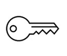 Silhouette of a key