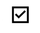 Silhouette of a checkbox icon