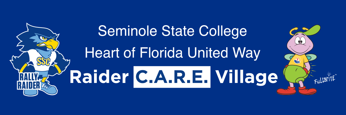 Seminole State College Heart of Florida United Way Raider C.A.R.E. Village with Rally Raider and Fullbrite